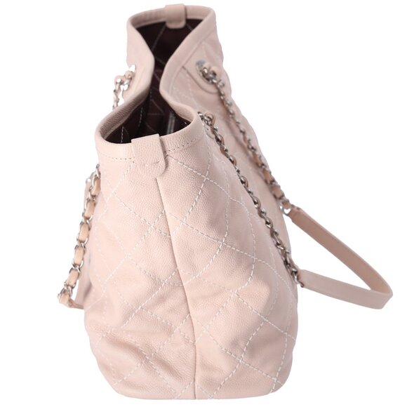 Chanel Small Daily Shopping Tote Caviar Grained Calfskin Quilted Beige - Picture 5 of 10